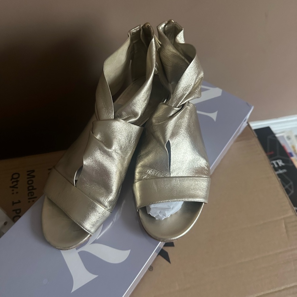 Casadei Gold Sandals with Elegant Design